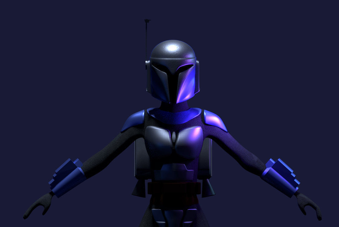 Mandalorian star wars character Free 3D model_1