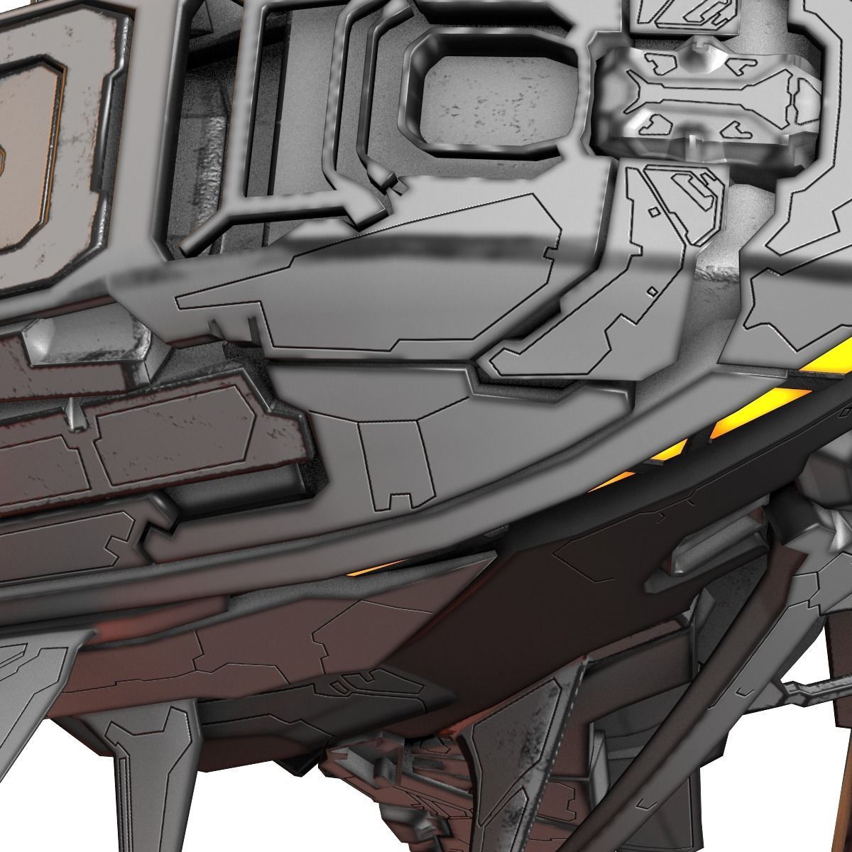 Starship spaceship 3D model_15