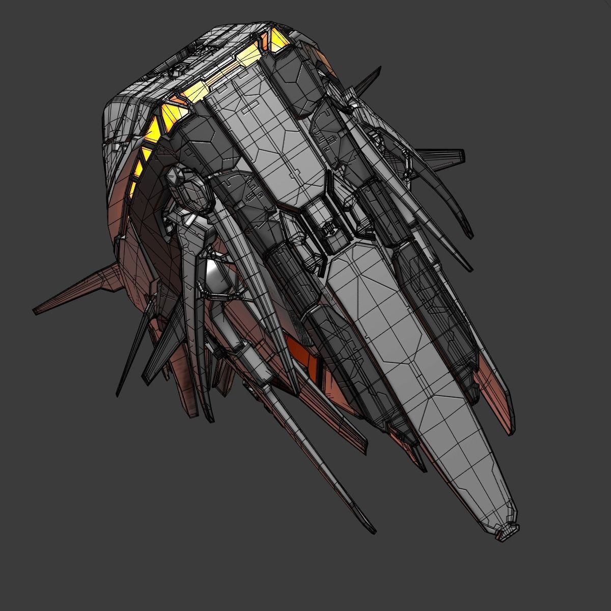 Starship spaceship 3D model_13