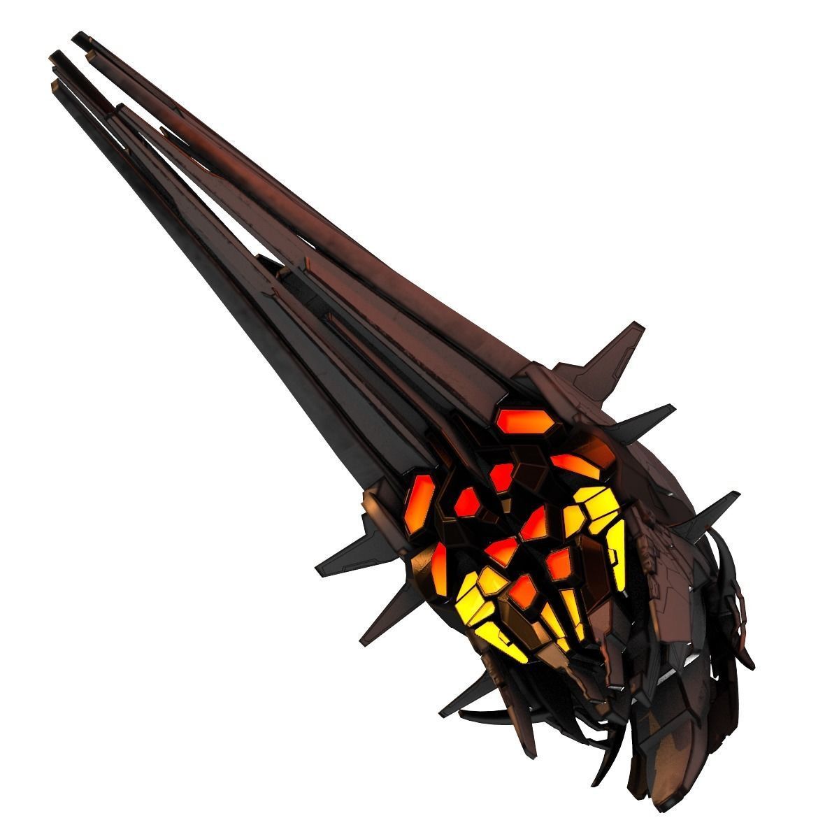 Starship spaceship 3D model_11