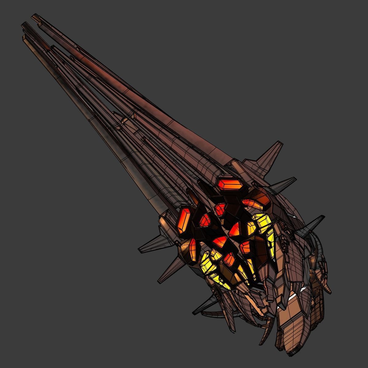 Starship spaceship 3D model_20