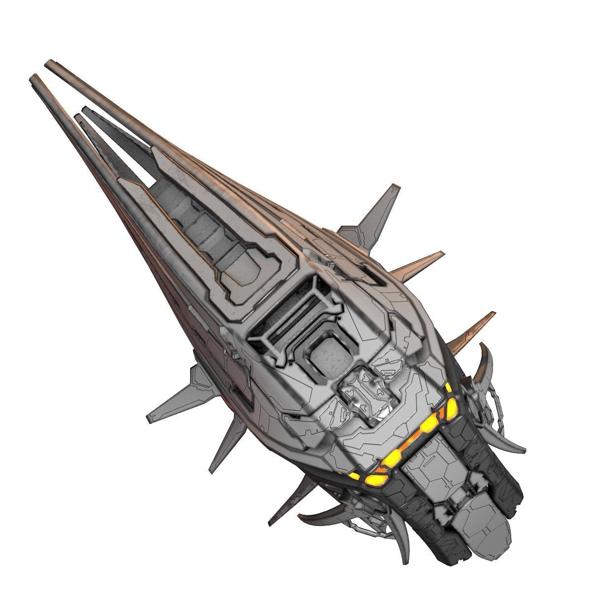 Starship spaceship 3D model_8