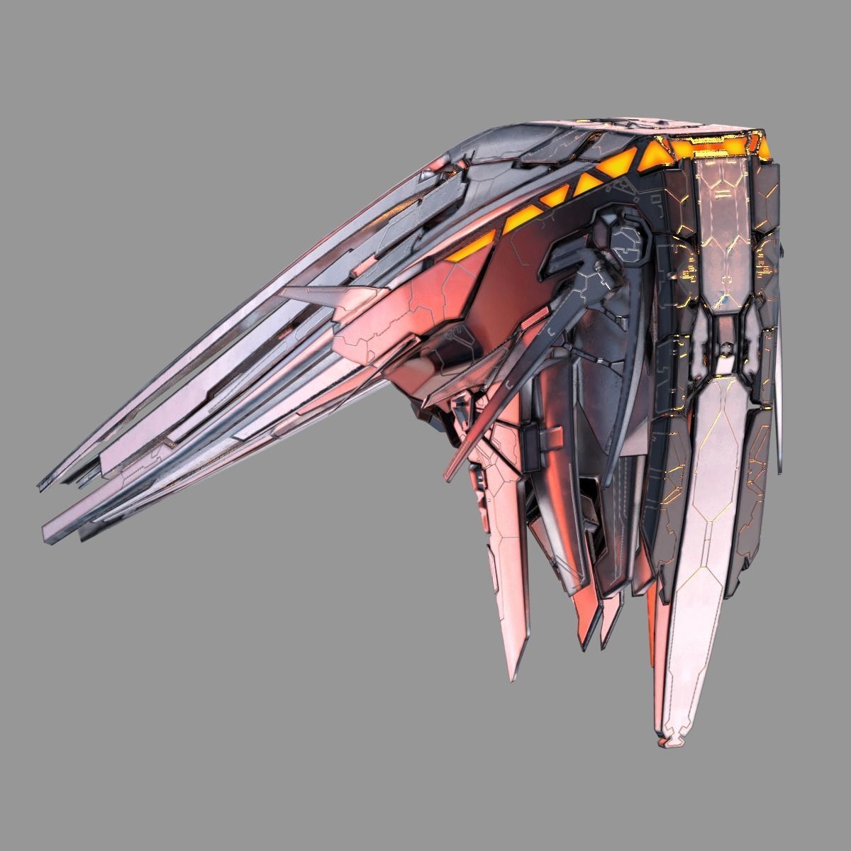 Starship spaceship 3D model_6