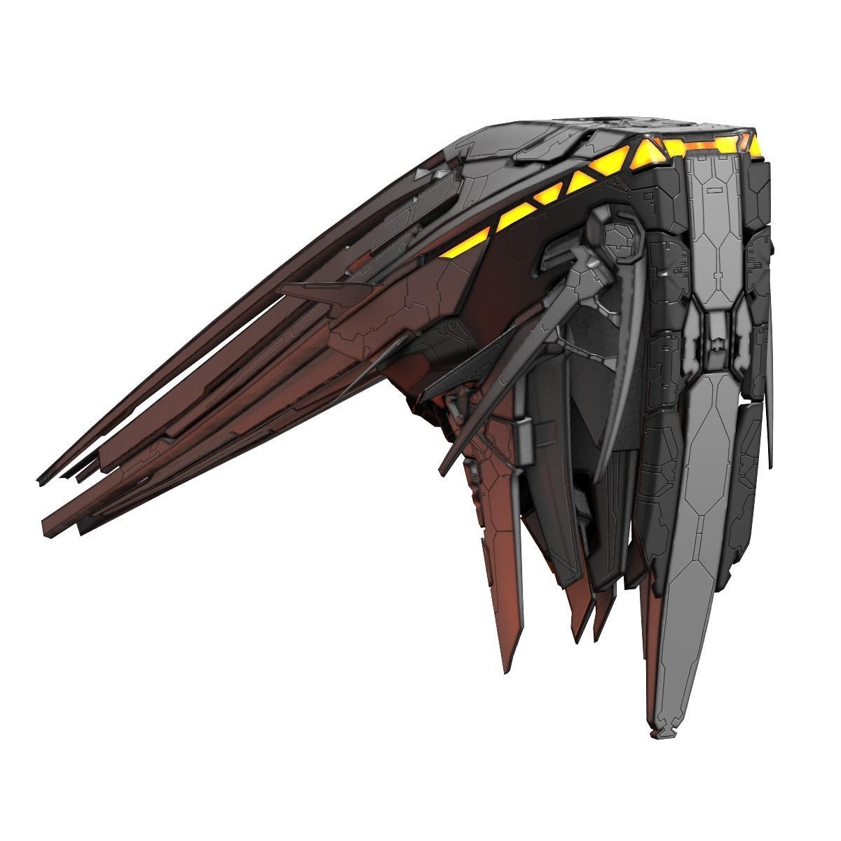Starship spaceship 3D model_7