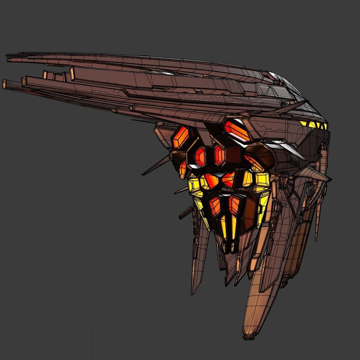 Starship spaceship 3D model_18