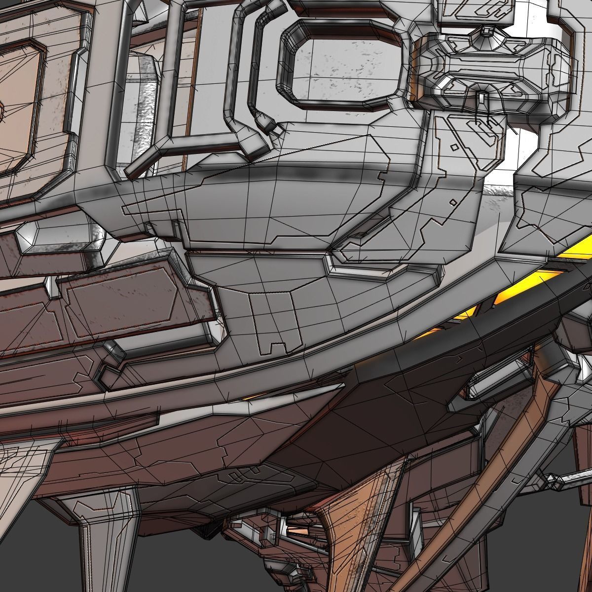 Starship spaceship 3D model_24