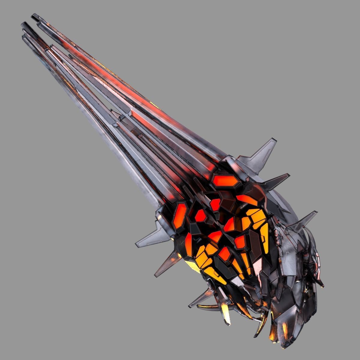 Starship spaceship 3D model_9