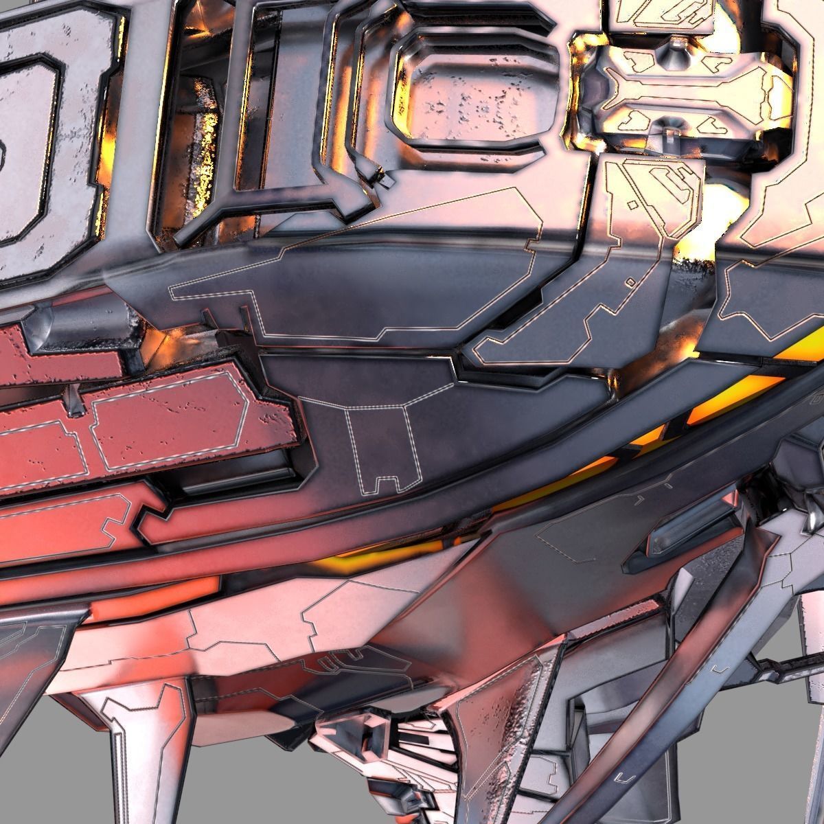 Starship spaceship 3D model_14