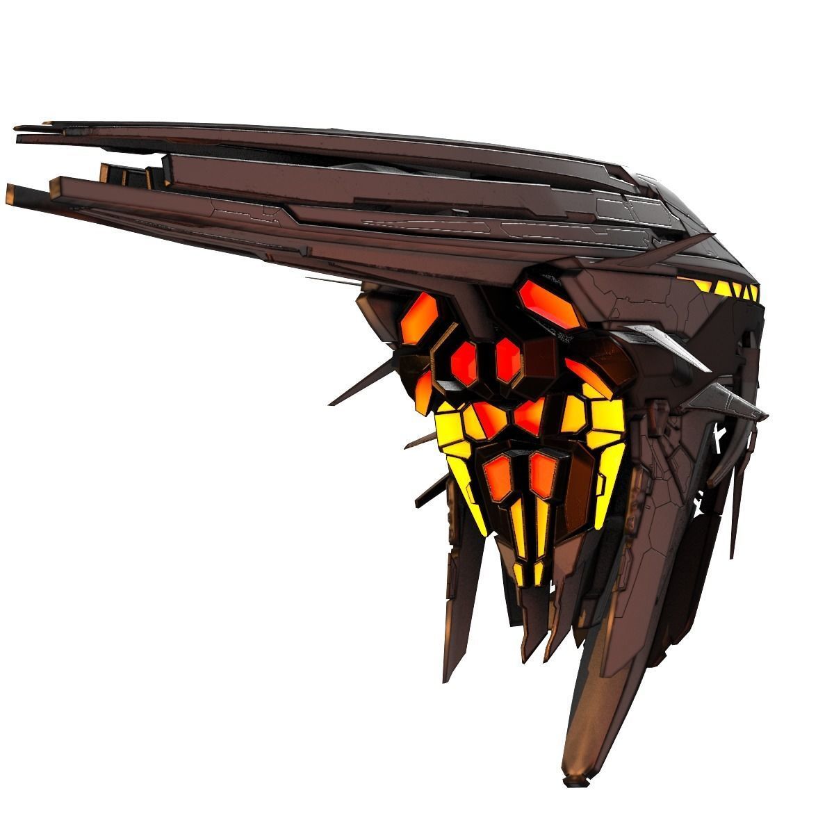 Starship spaceship 3D model_10