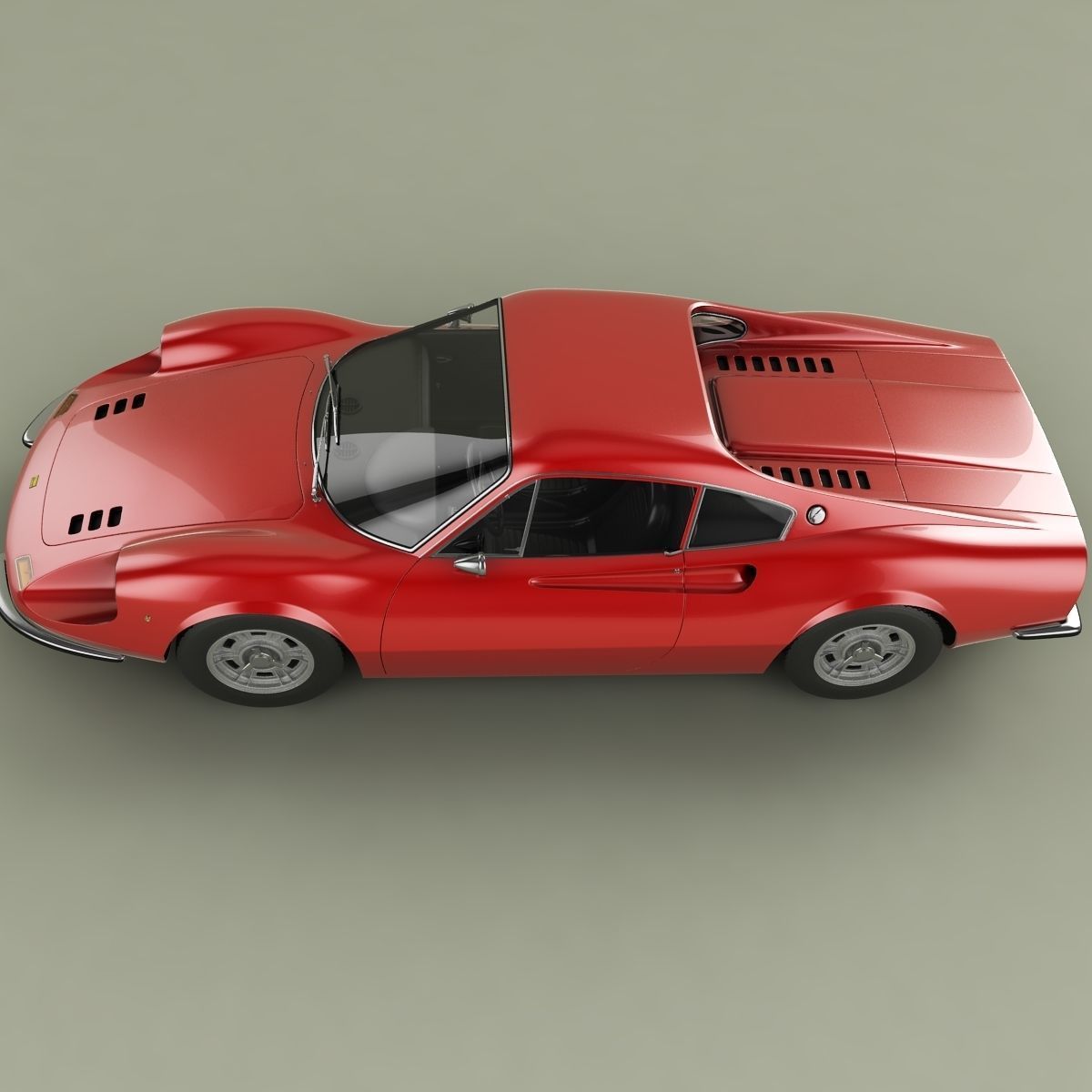 Dino Ferrari 206 GT 3D model_6