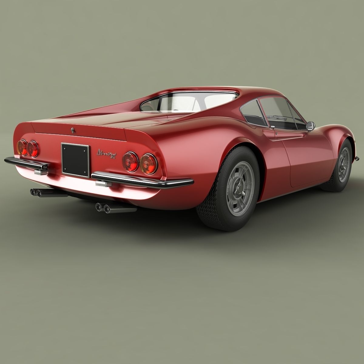 Dino Ferrari 206 GT 3D model_2