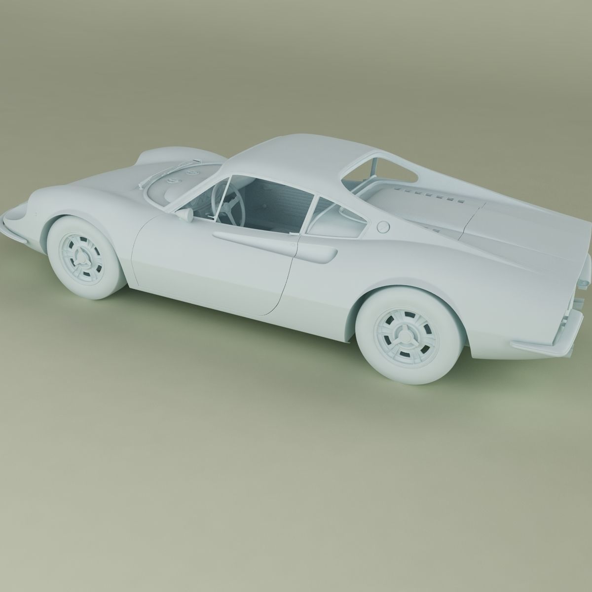 Dino Ferrari 206 GT 3D model_11