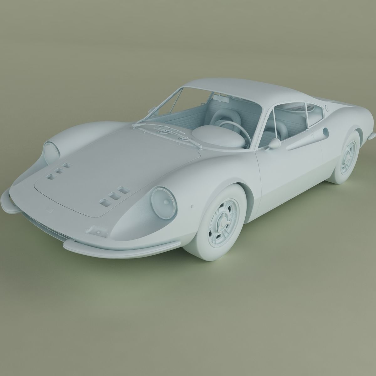 Dino Ferrari 206 GT 3D model_10