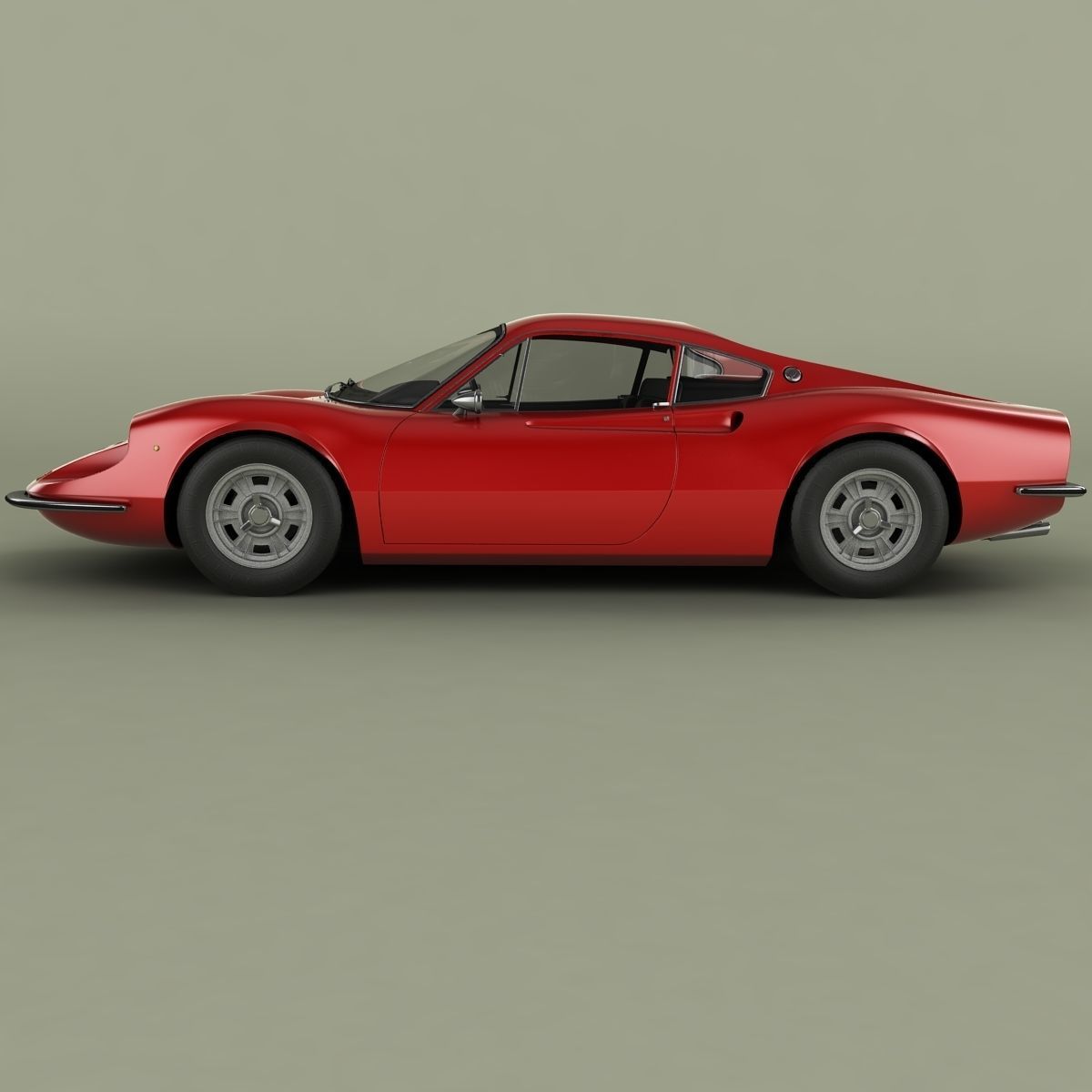 Dino Ferrari 206 GT 3D model_1