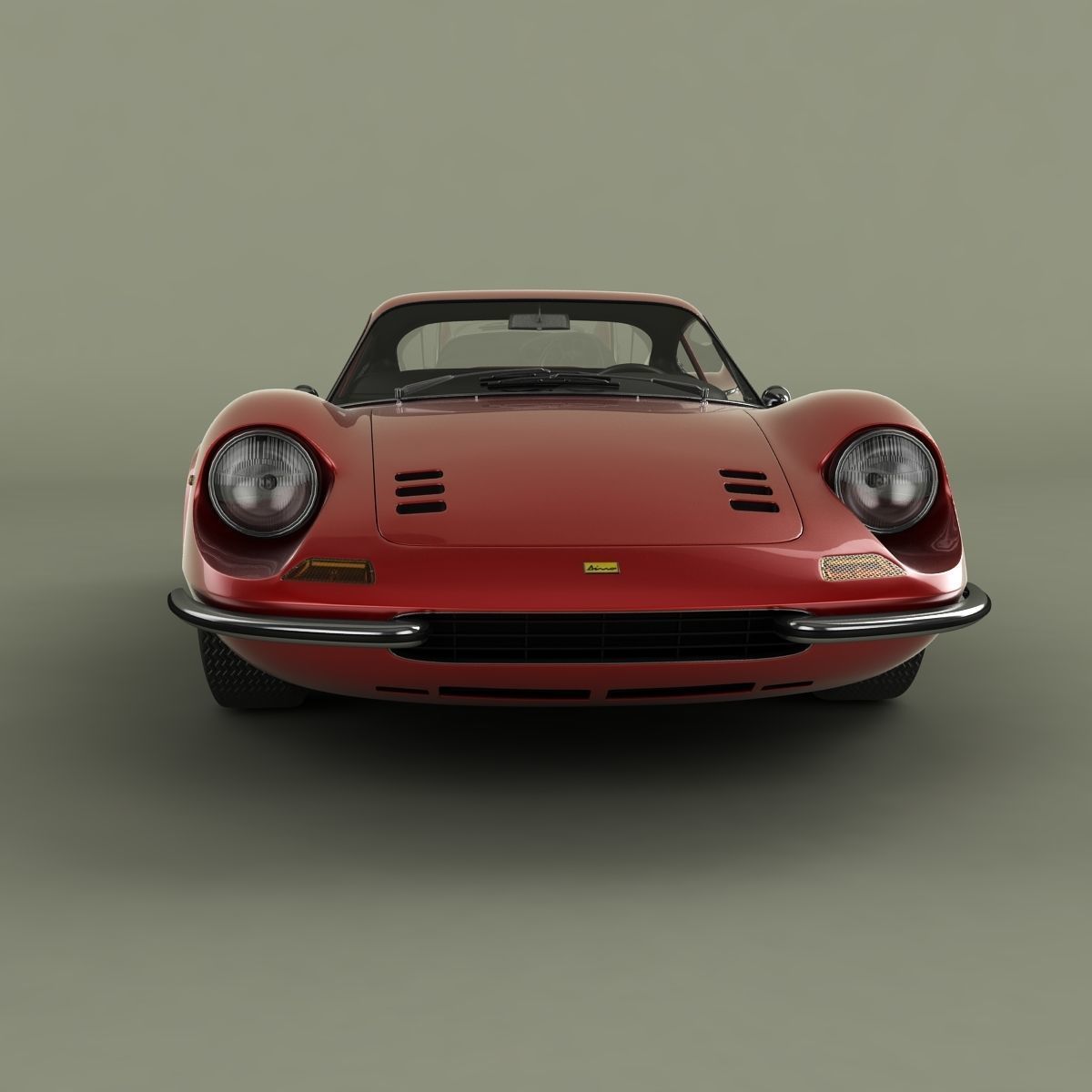 Dino Ferrari 206 GT 3D model_4