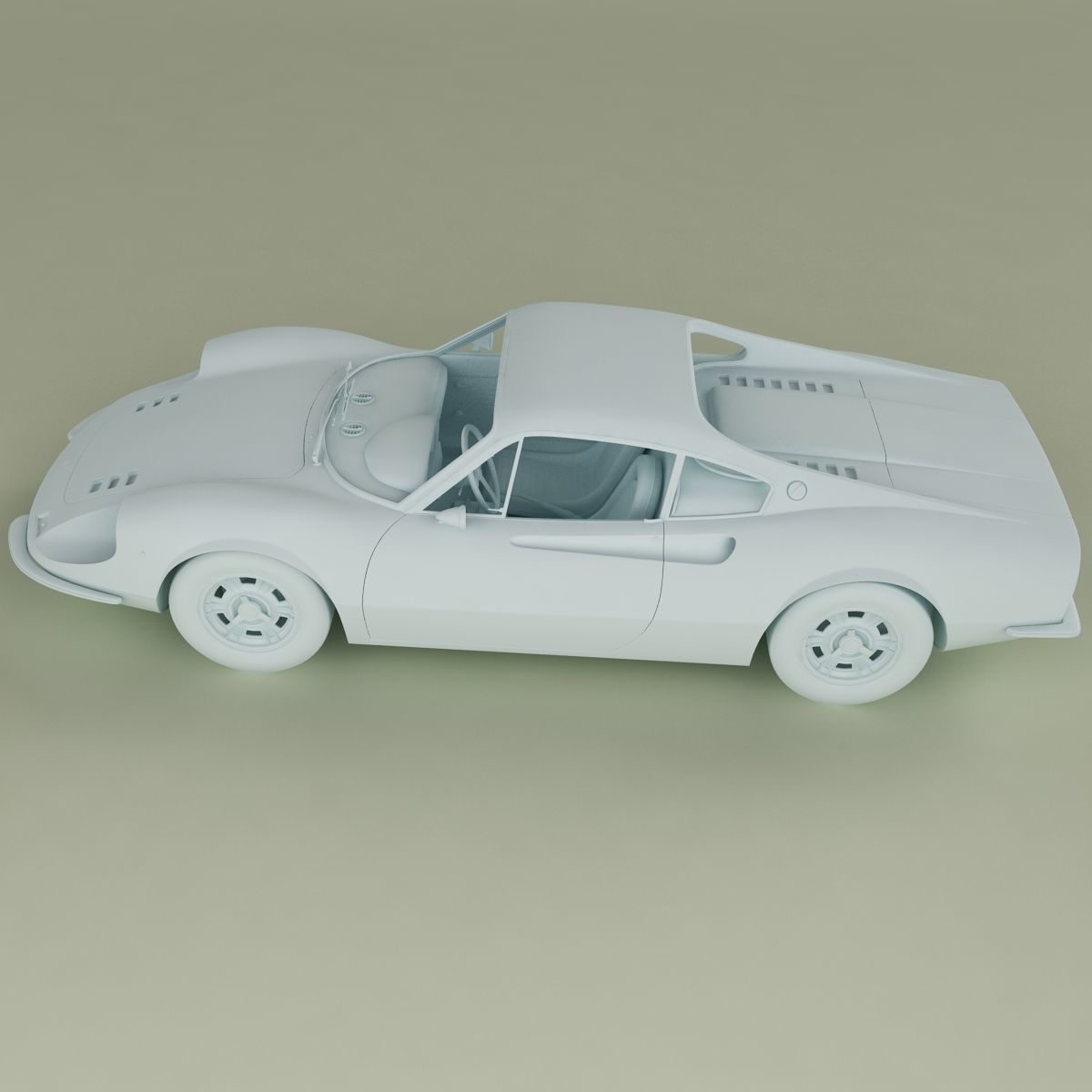Dino Ferrari 206 GT 3D model_13