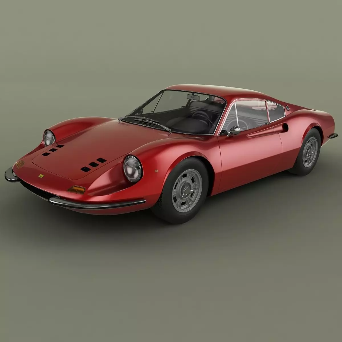 Dino Ferrari 206 GT 3D model_0