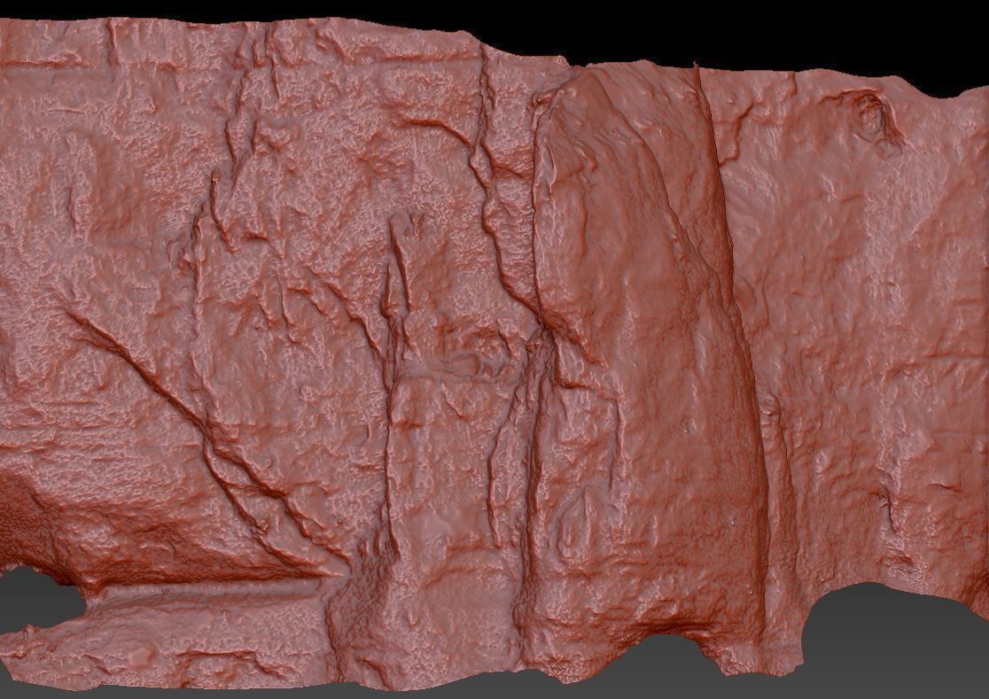 Cliff - Giant 420 meters prepared limestone cliff 3d scan 3D - 2 3D model_5