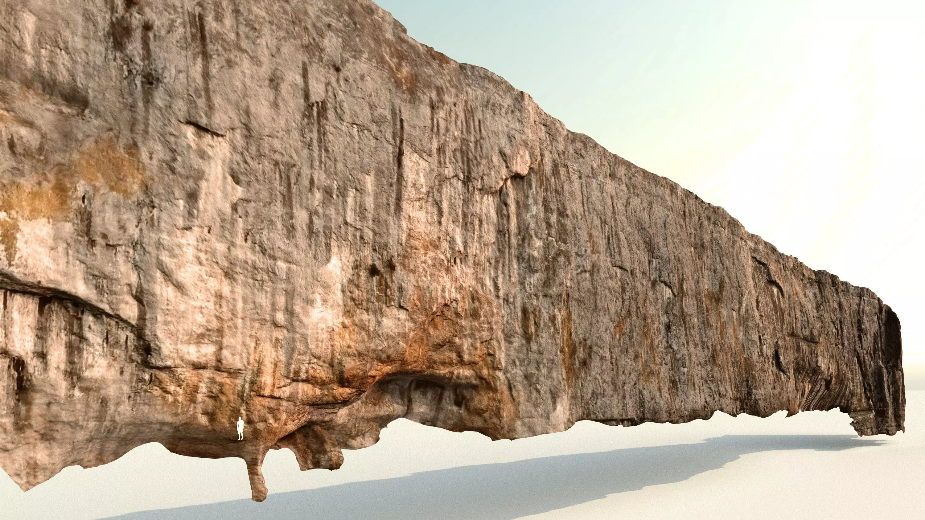 Cliff - Giant 420 meters prepared limestone cliff 3d scan 3D - 2 3D model_0