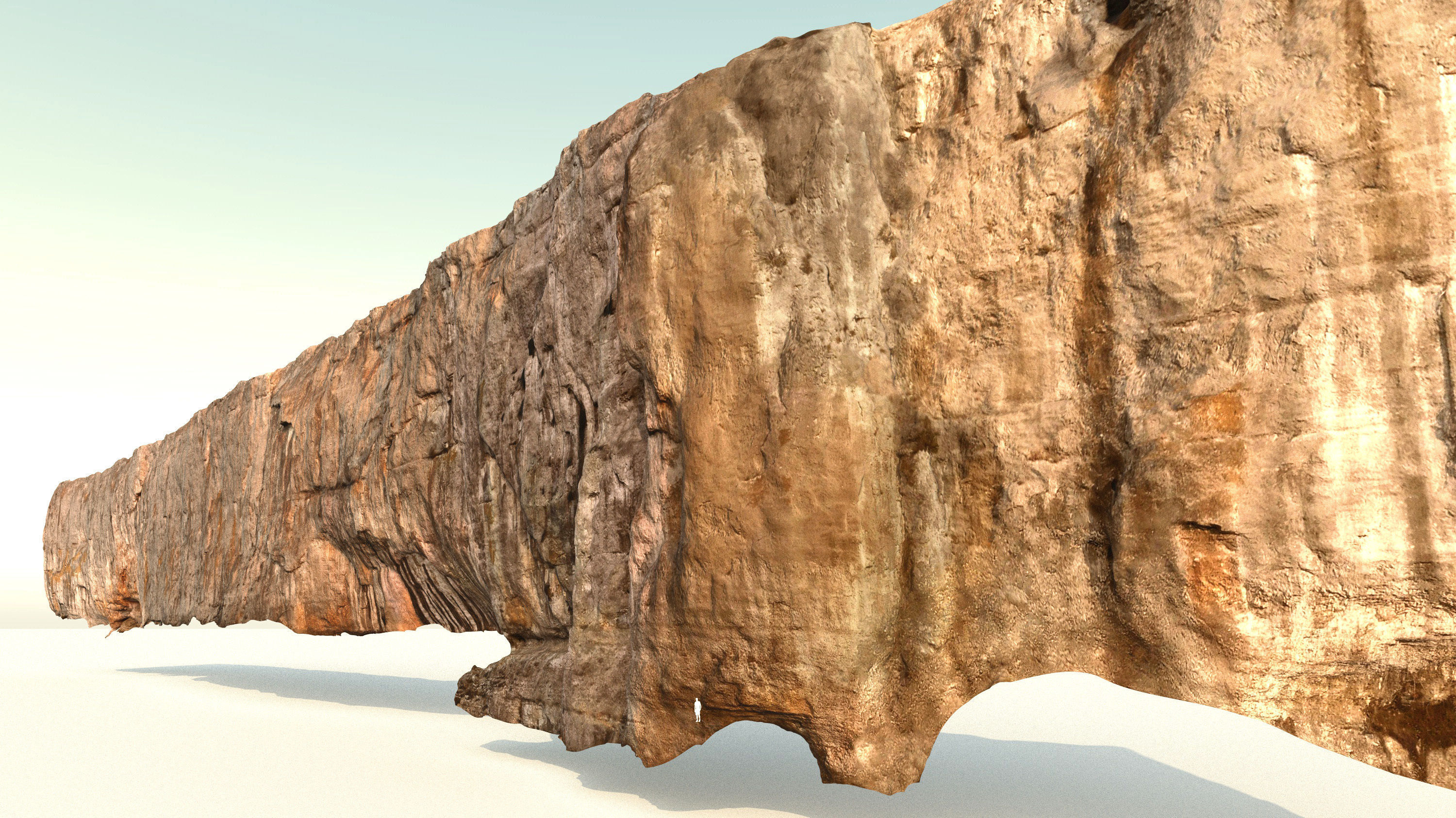 Cliff - Giant 420 meters prepared limestone cliff 3d scan 3D - 2 3D model_2
