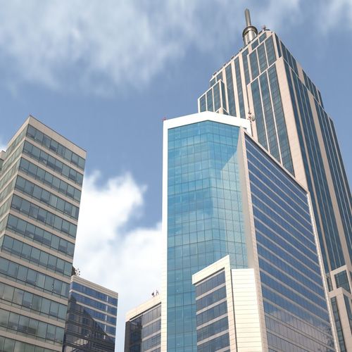 High Rise City Building BUNDLE 2 Low-poly 3D model 6