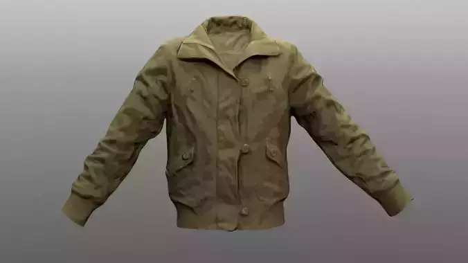 Jacket Closed low poly 3D model