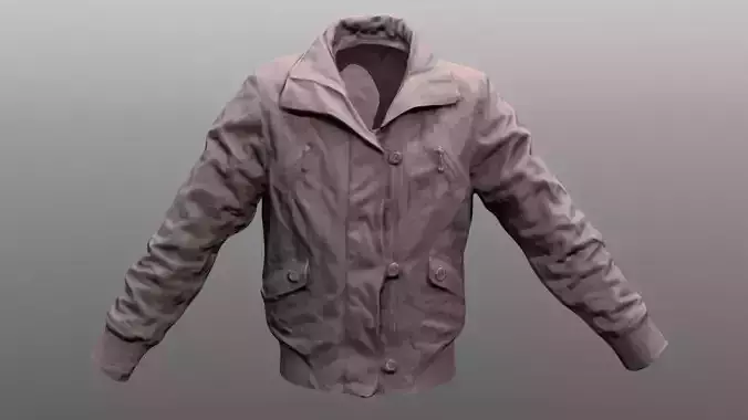 Jacket Closed low poly 3D model