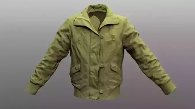 Jacket Closed lowpoly 3D model