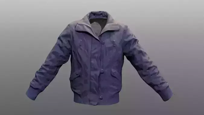 Jacket Closed low poly 3D model