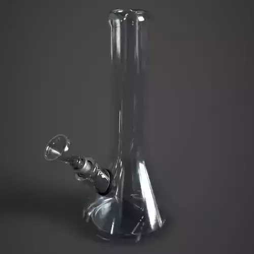 Glass Bong Low-poly 3D model