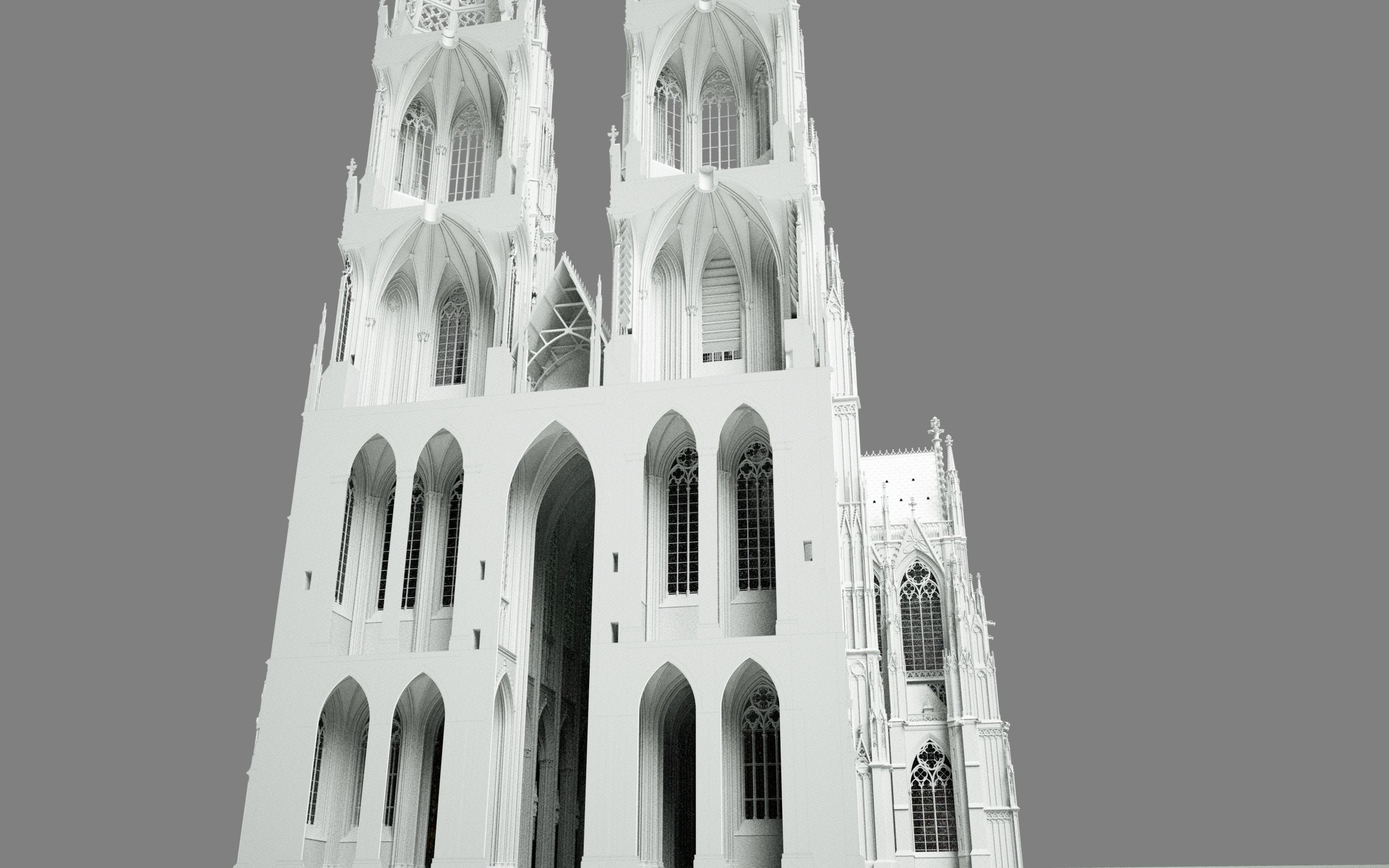 Cologne Cathedral - with interior 3D model_14