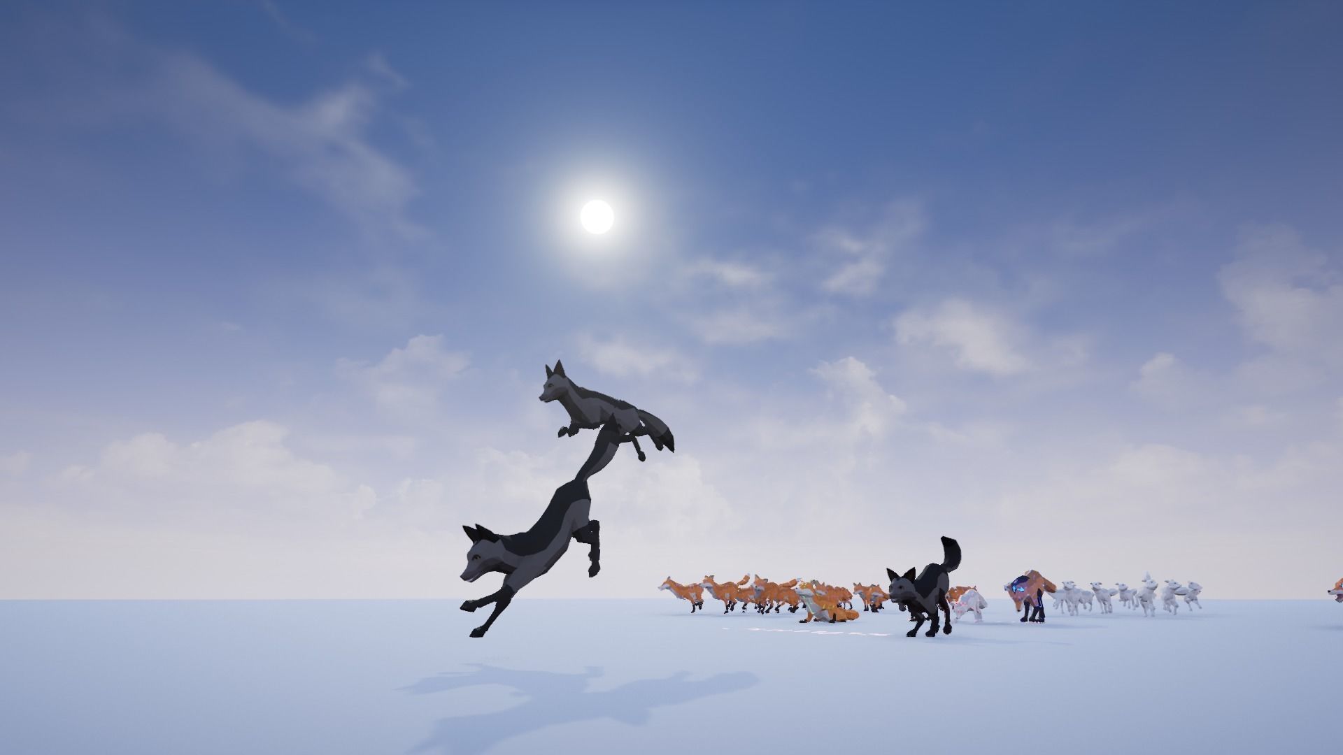 Poly Art Foxes Low-poly 3D model_11