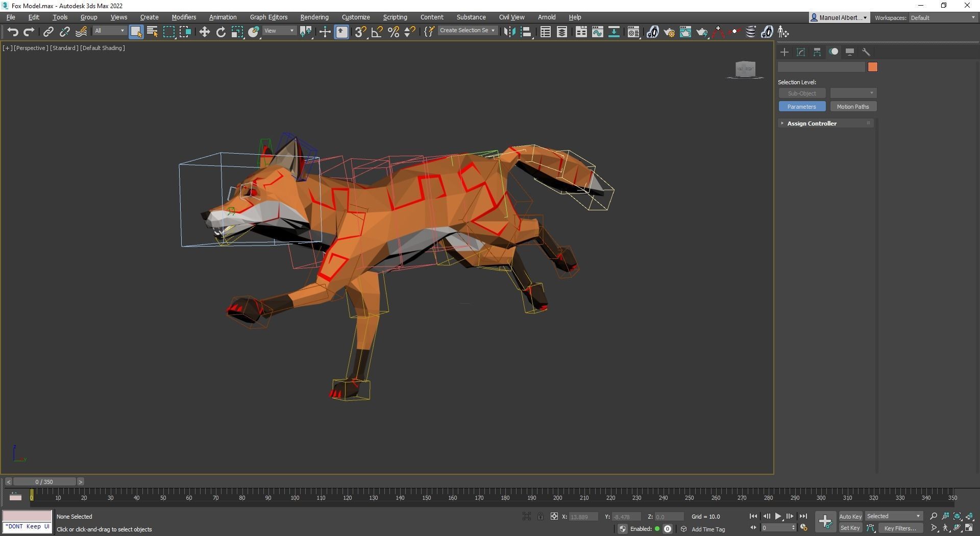 Poly Art Foxes Low-poly 3D model_9