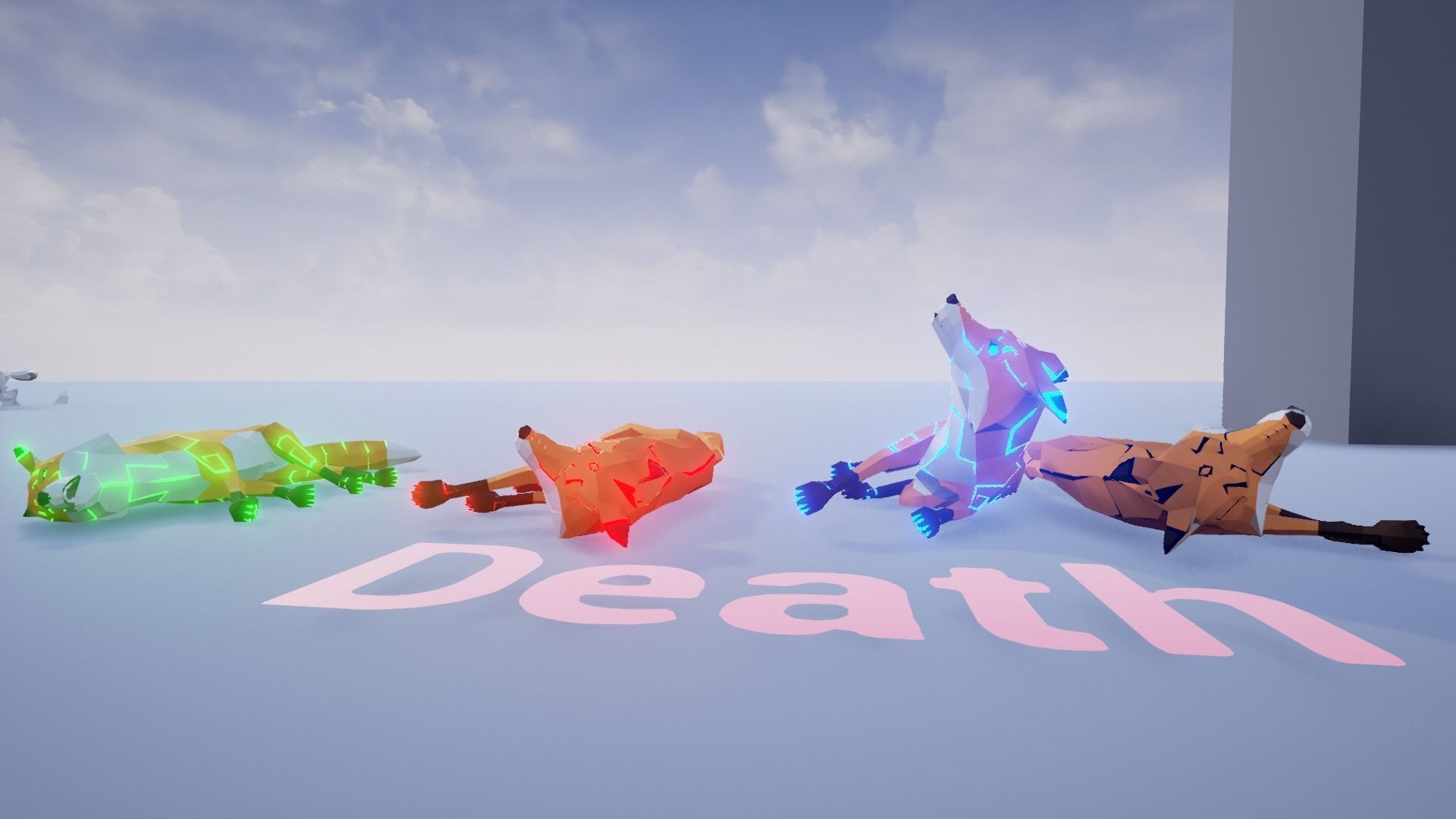 Poly Art Foxes Low-poly 3D model_12