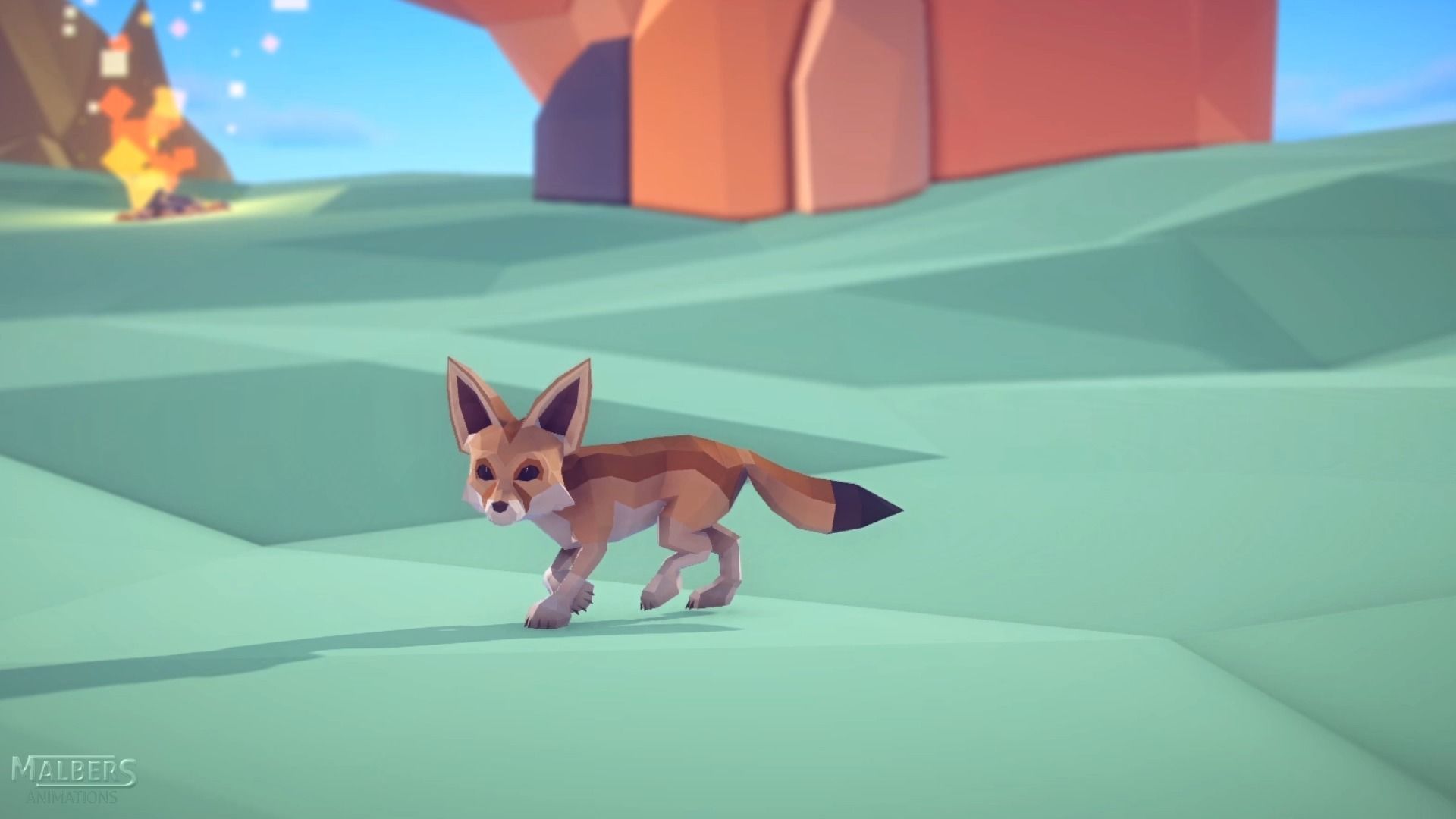 Poly Art Foxes Low-poly 3D model_6