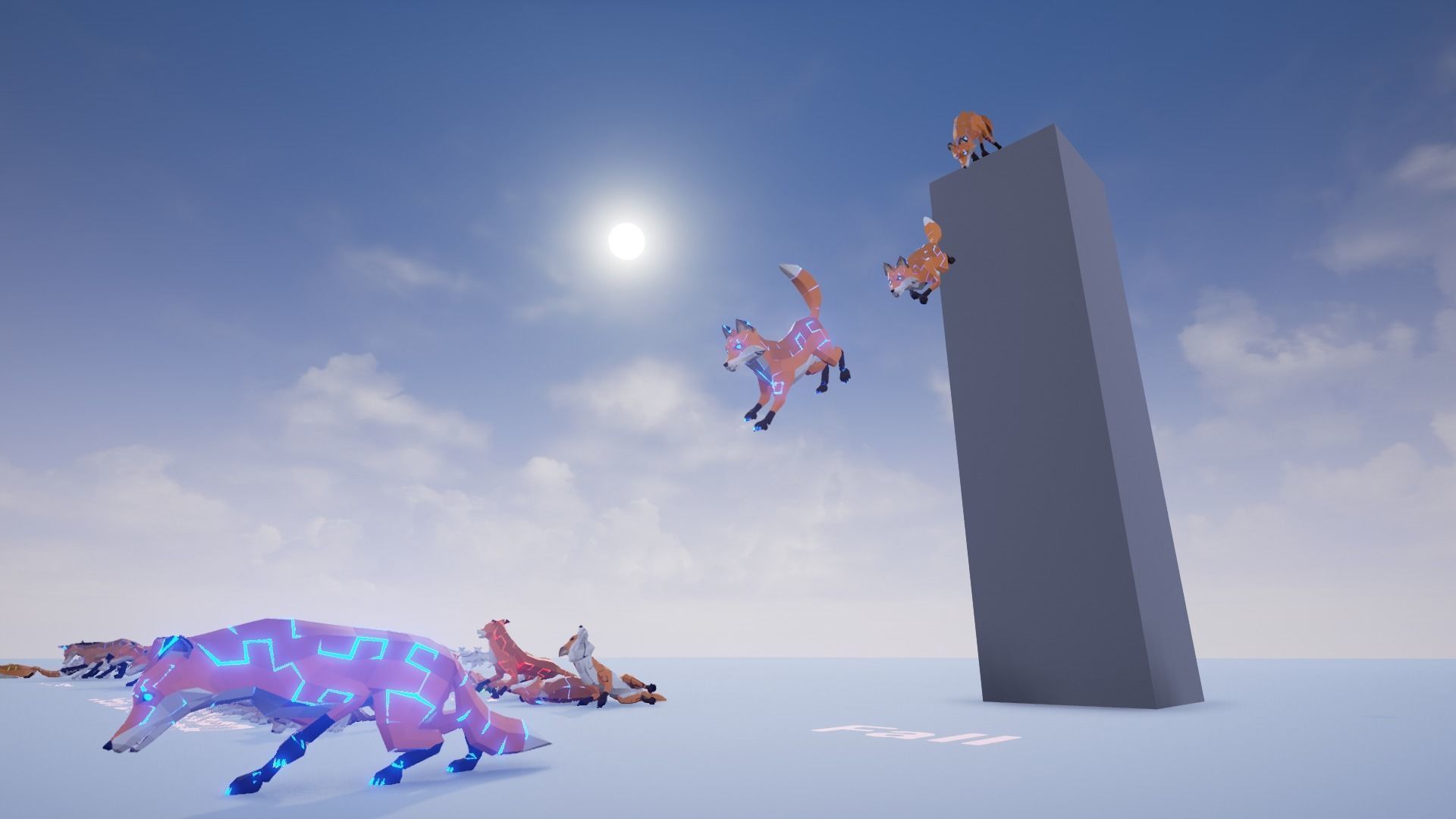 Poly Art Foxes Low-poly 3D model_10