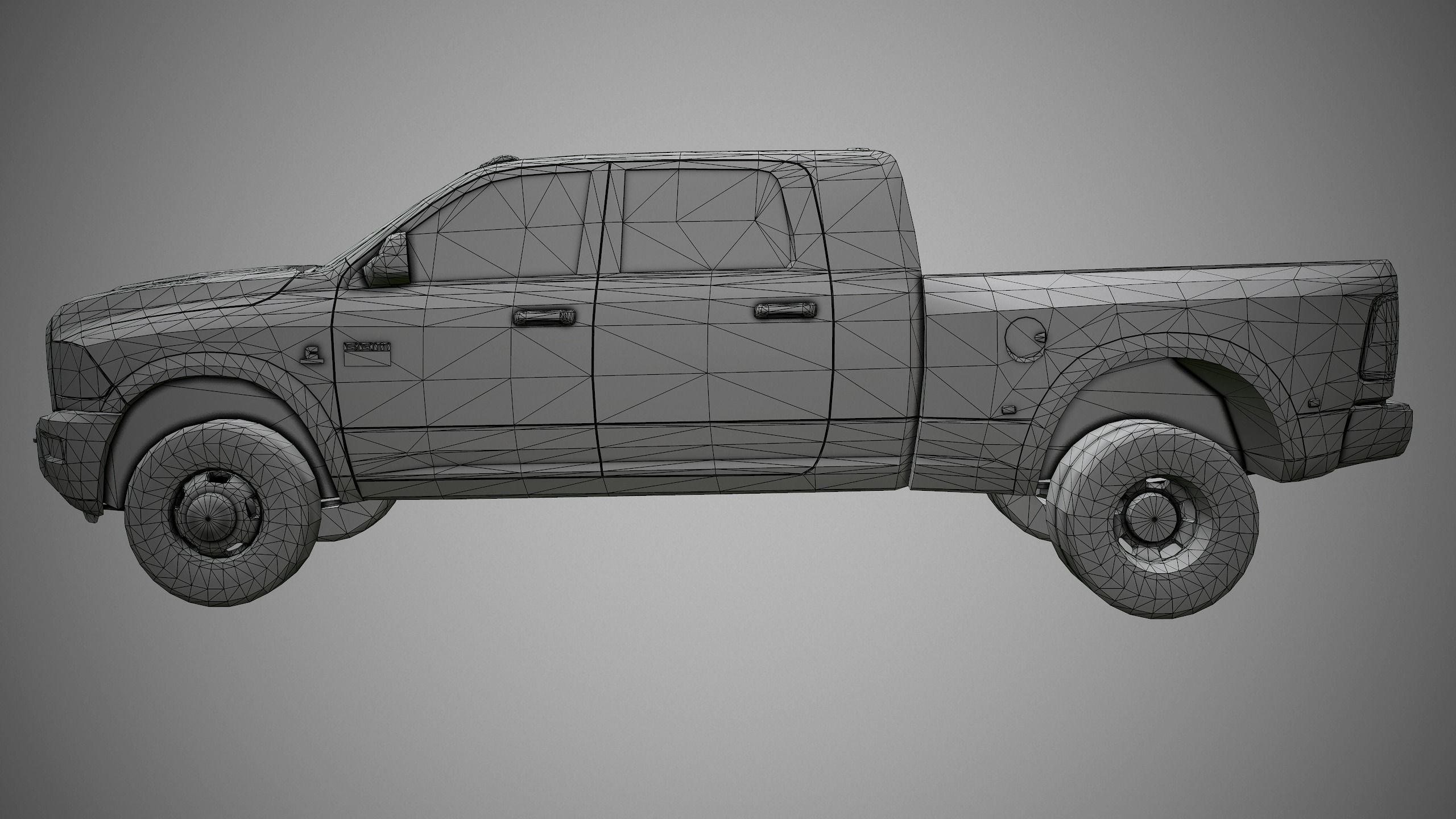 Ram 3500 Low-poly 3D model_16