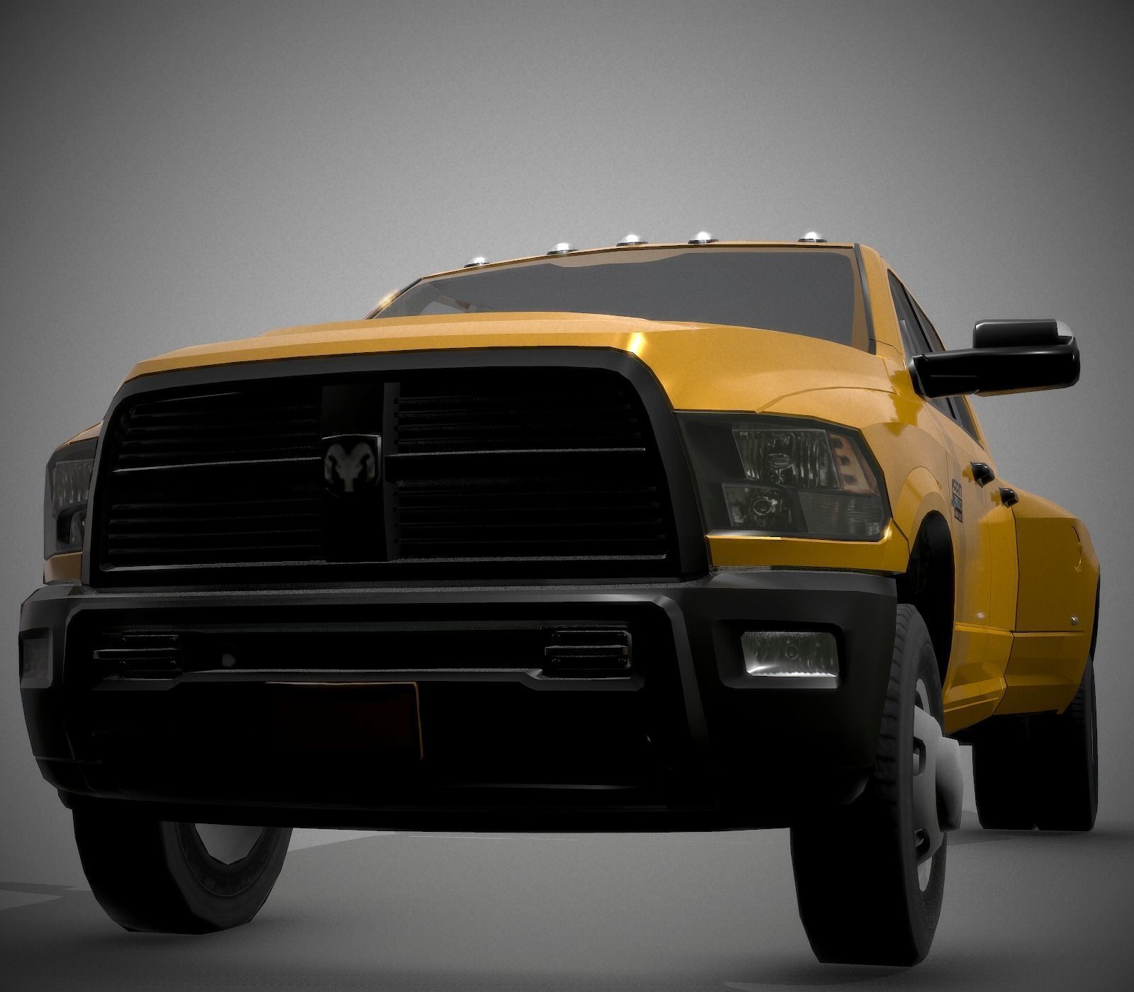 Ram 3500 Low-poly 3D model_3