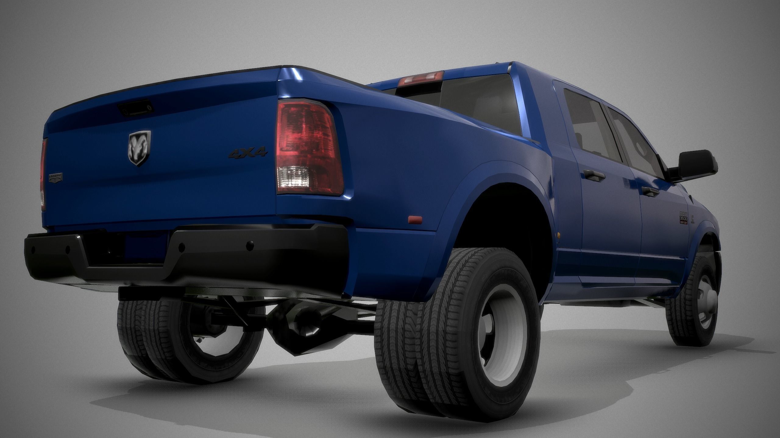 Ram 3500 Low-poly 3D model_10