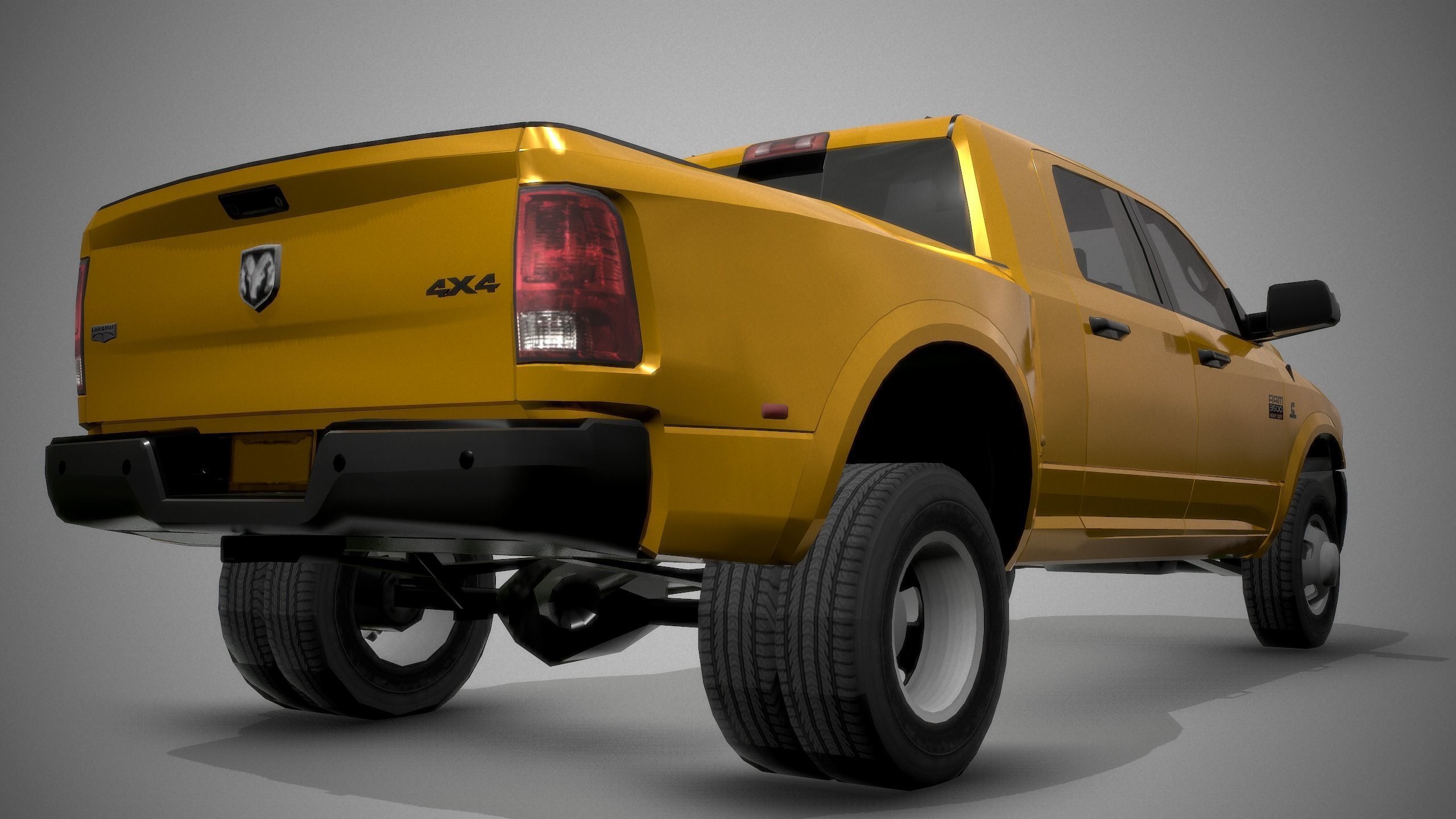 Ram 3500 Low-poly 3D model_11