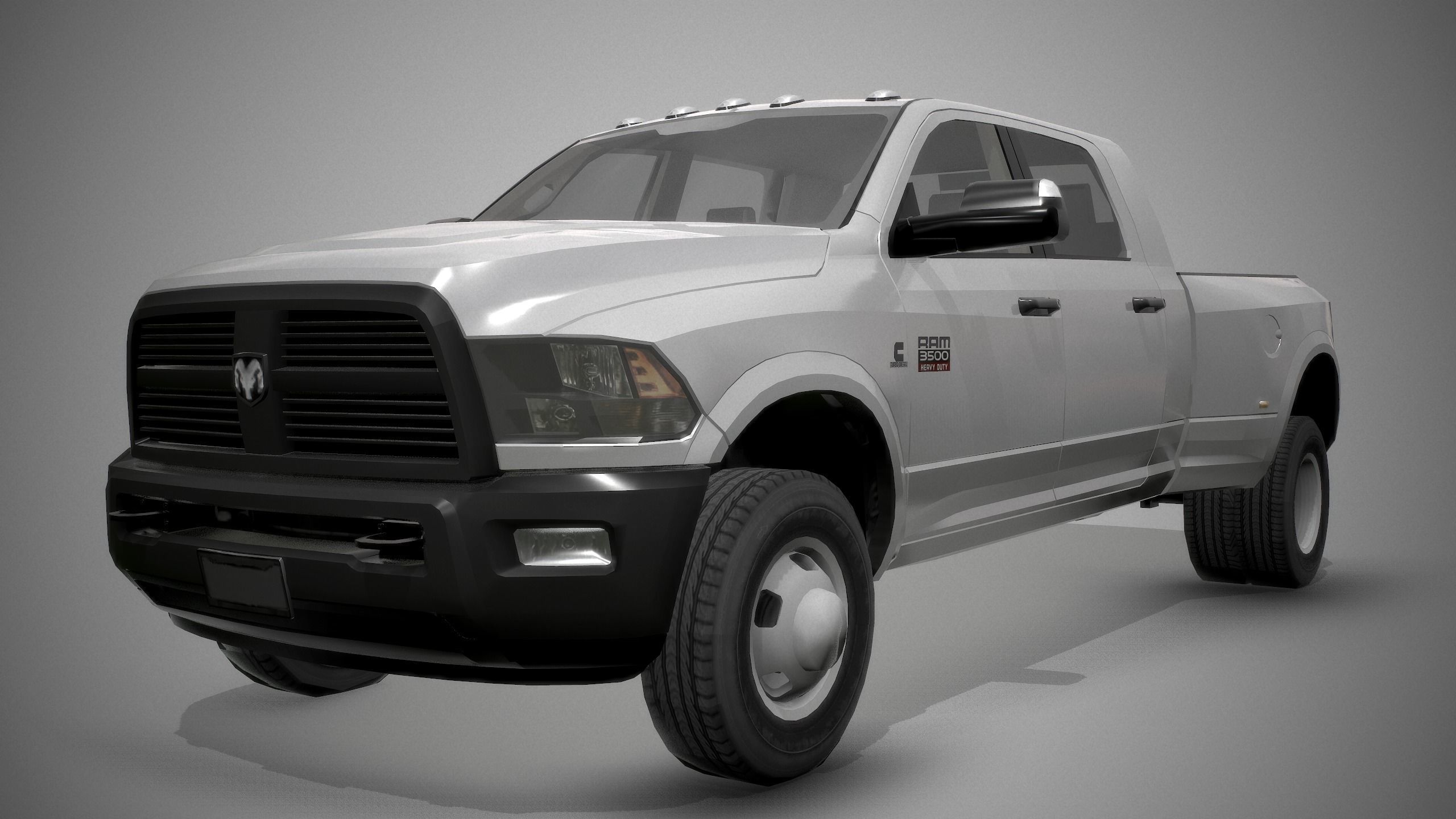Ram 3500 Low-poly 3D model_4