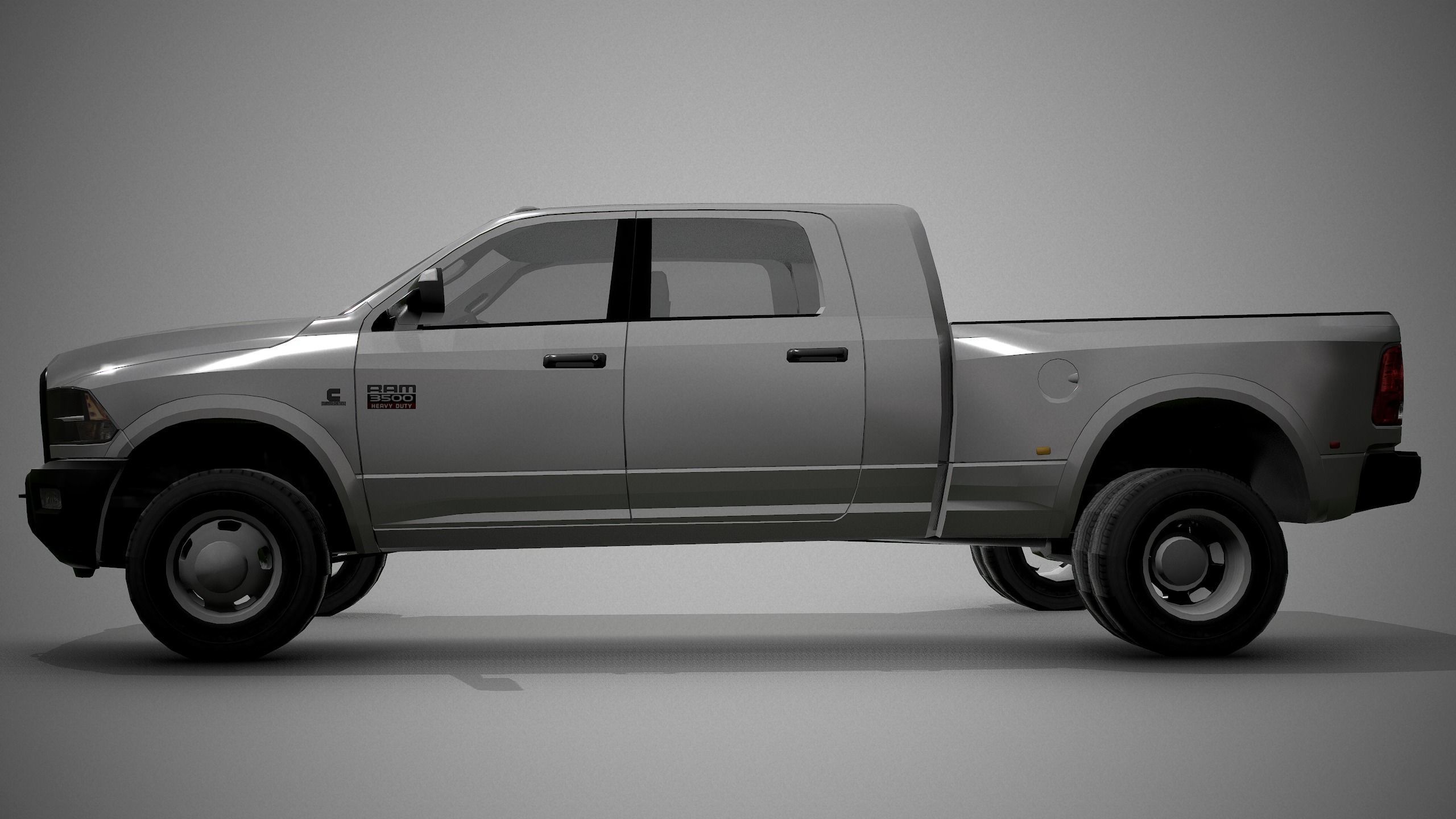 Ram 3500 Low-poly 3D model_12