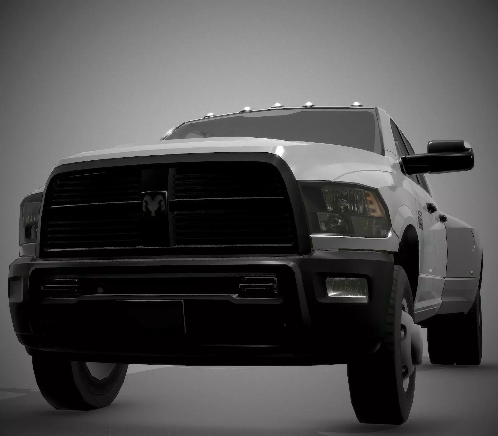 Ram 3500 Low-poly 3D model_0