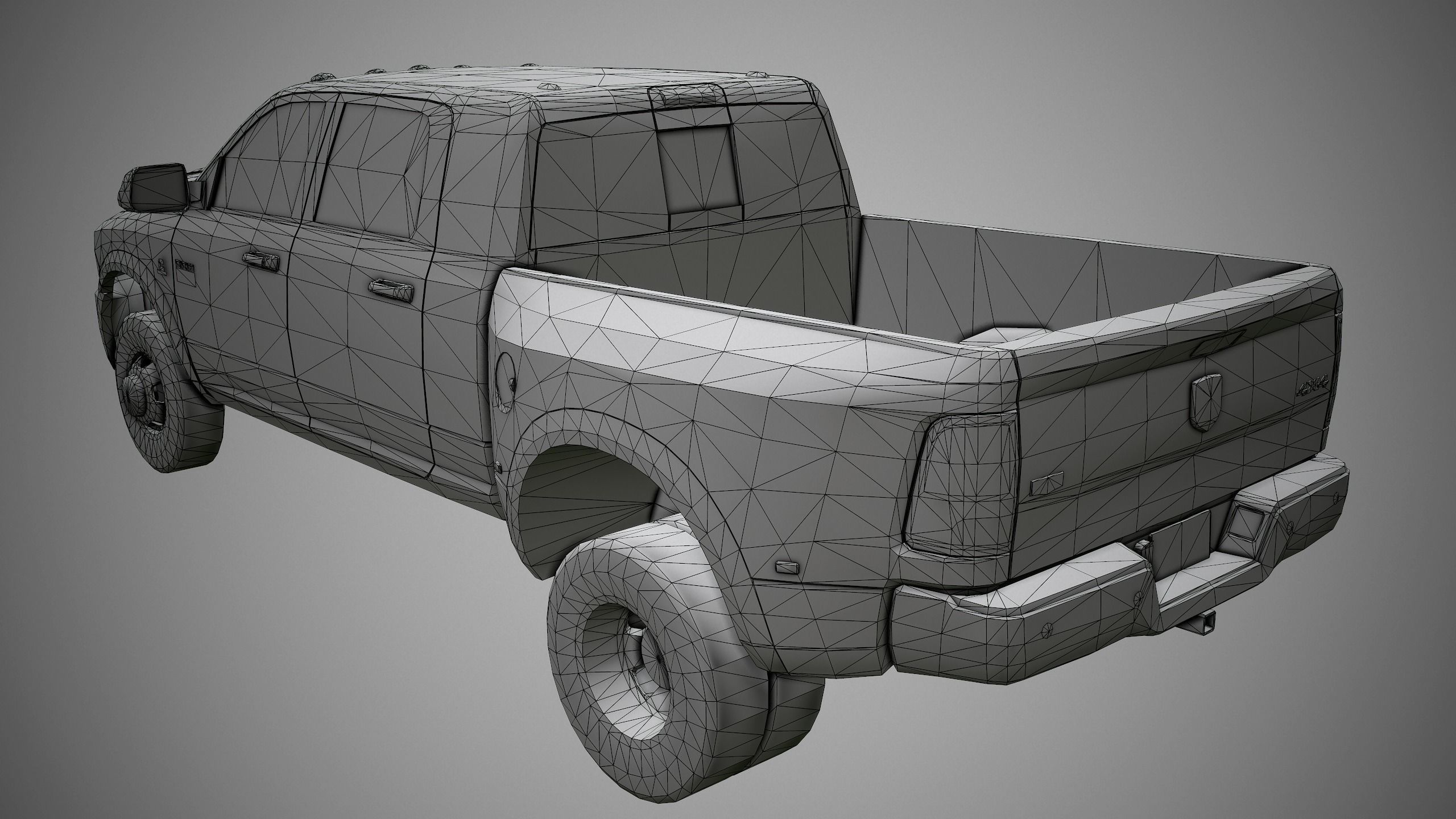 Ram 3500 Low-poly 3D model_18