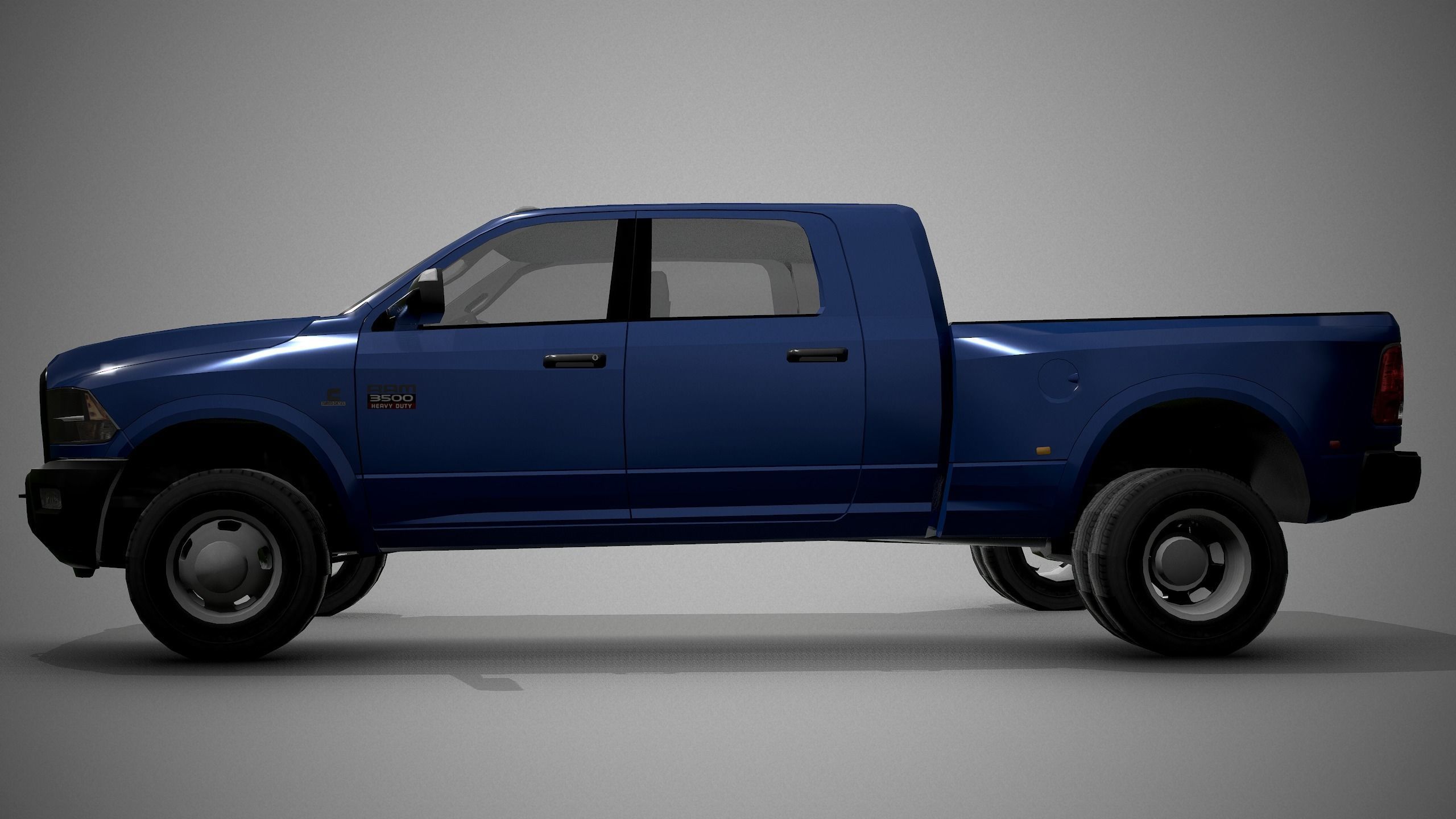 Ram 3500 Low-poly 3D model_14