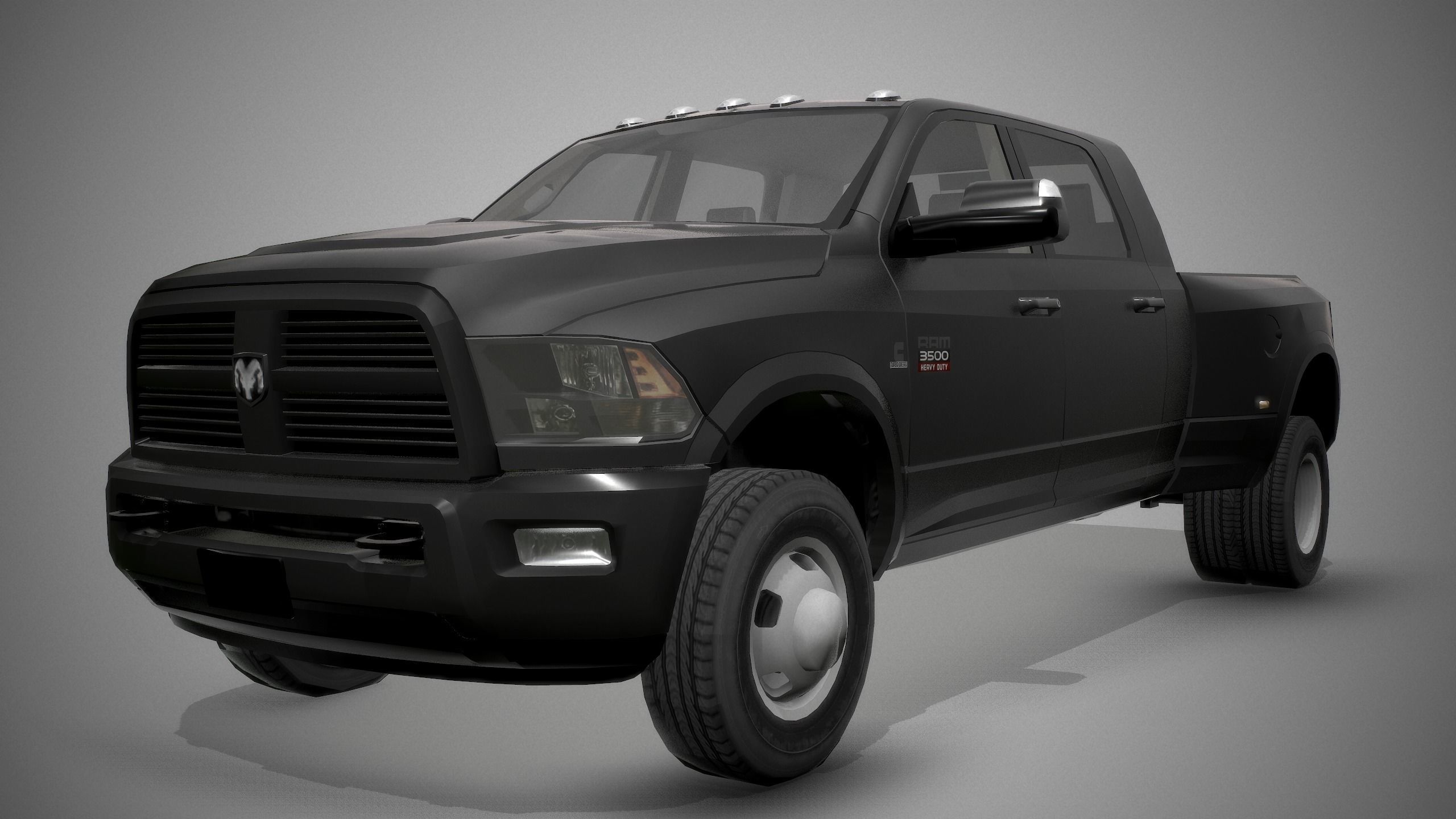 Ram 3500 Low-poly 3D model_5
