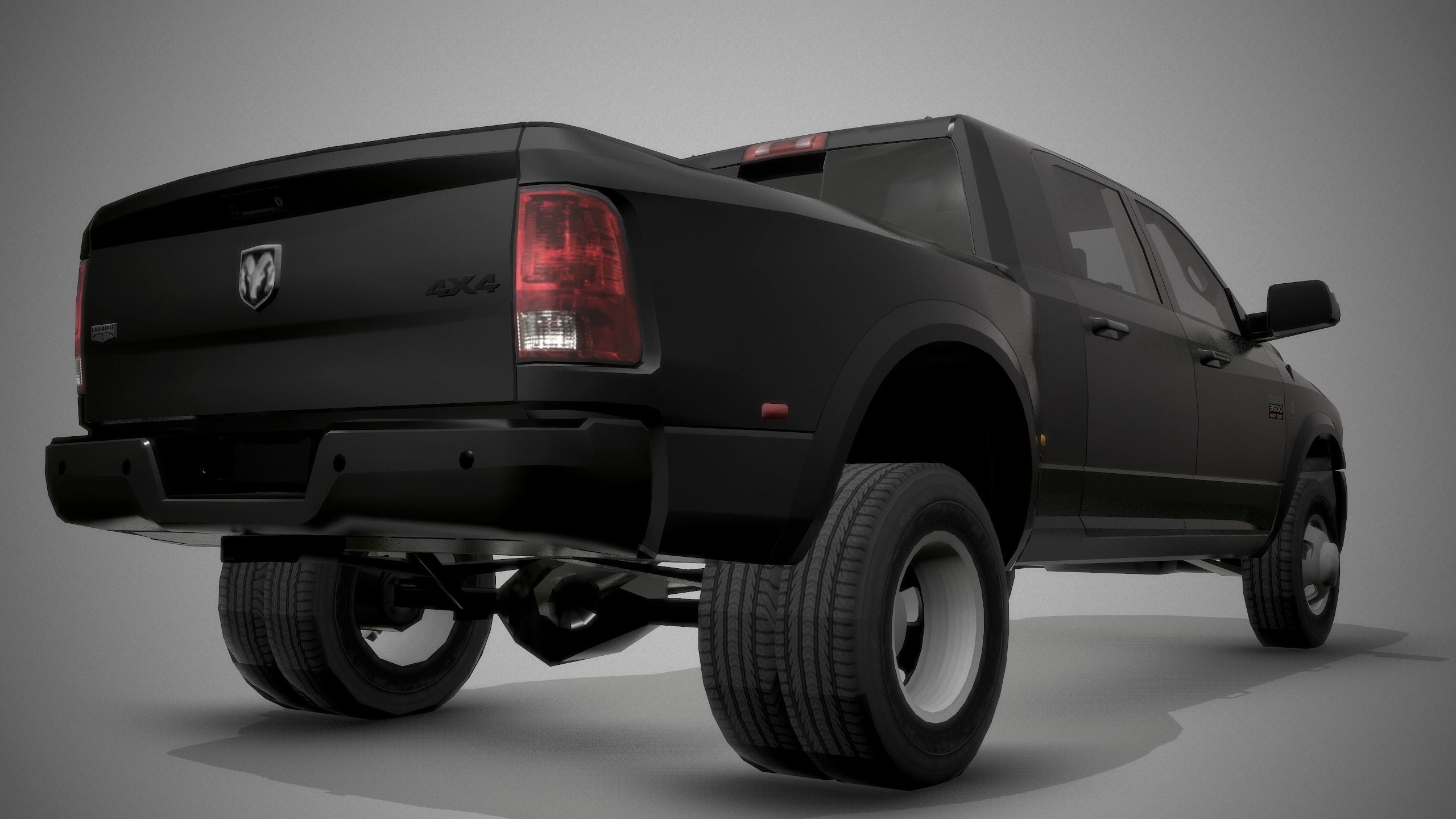 Ram 3500 Low-poly 3D model_9