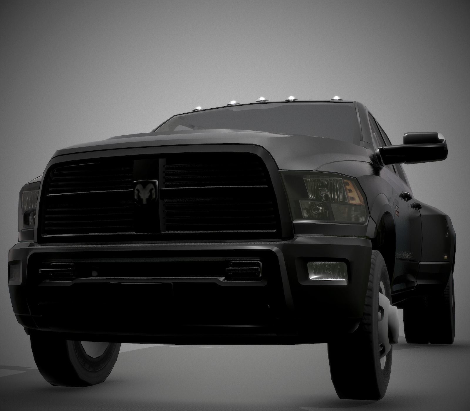 Ram 3500 Low-poly 3D model_1