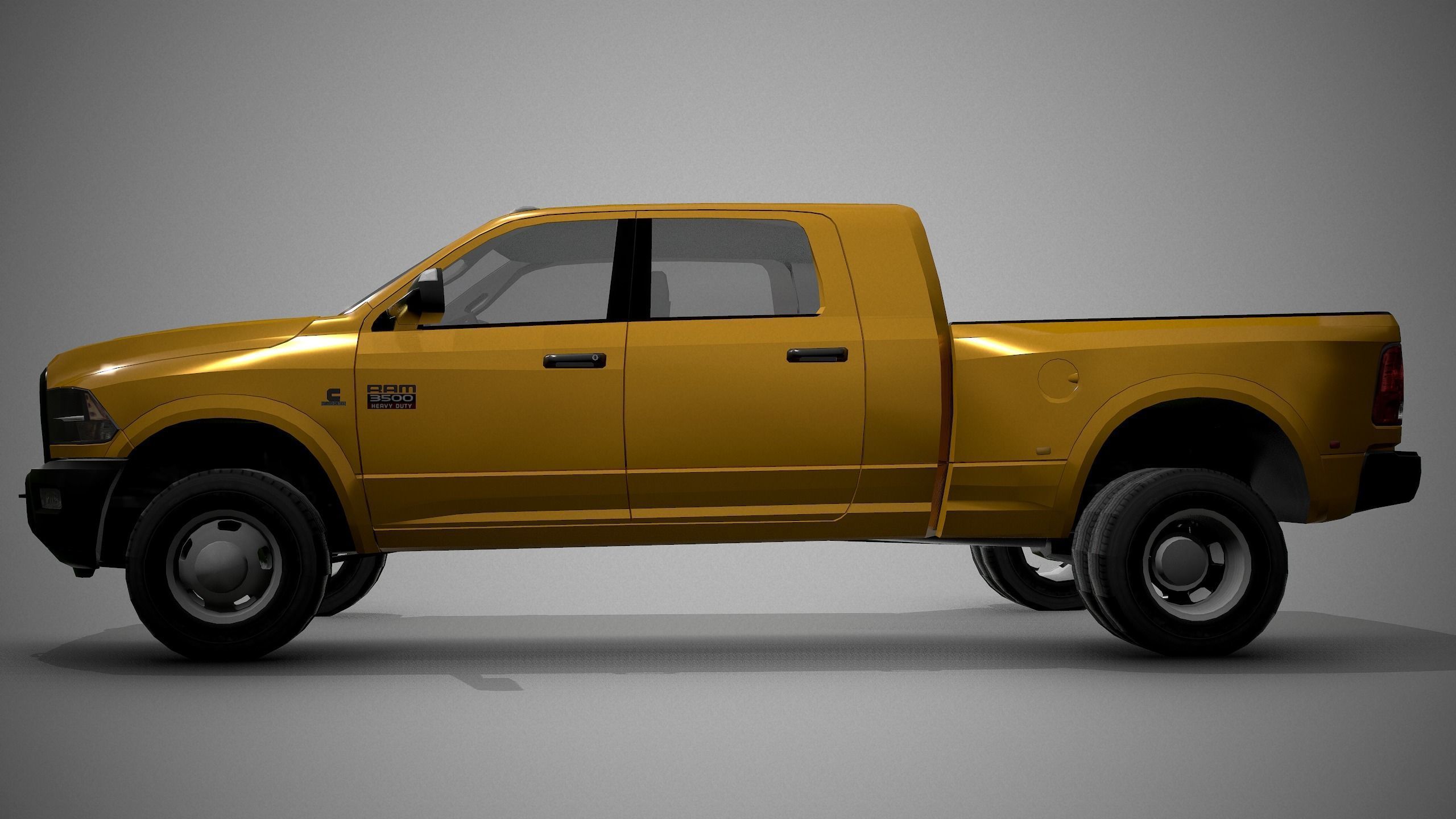 Ram 3500 Low-poly 3D model_15