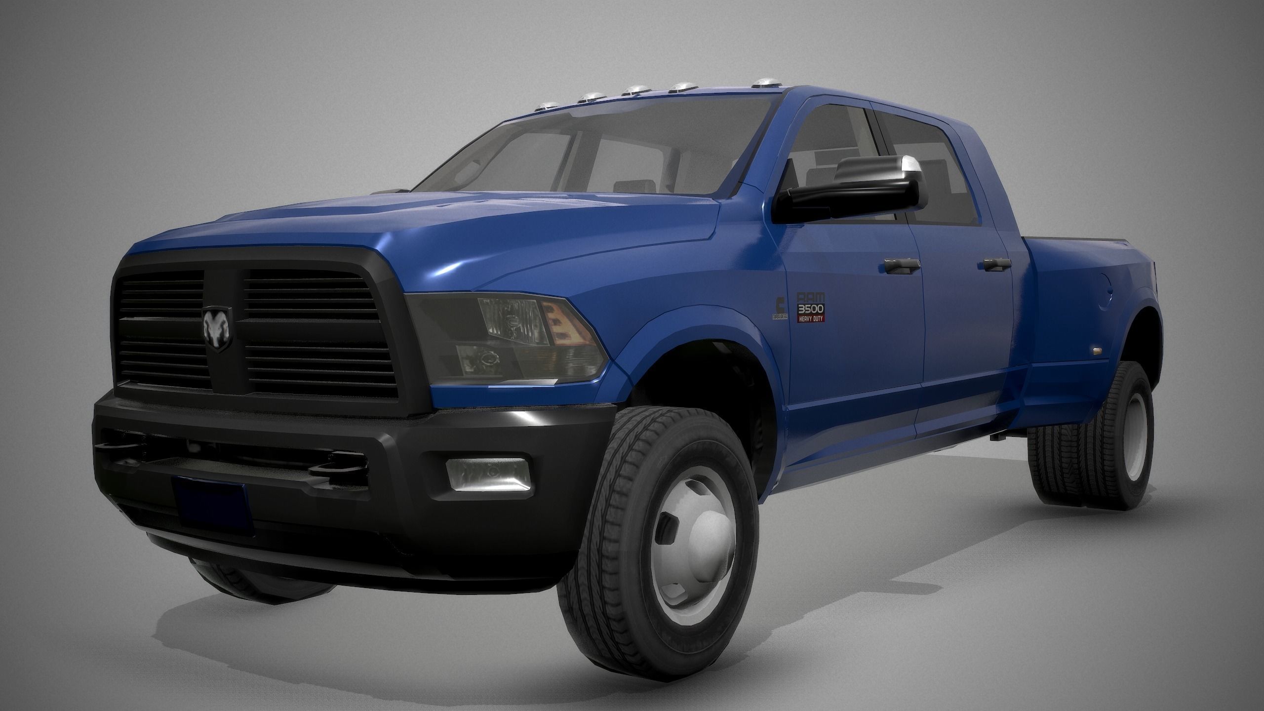Ram 3500 Low-poly 3D model_6